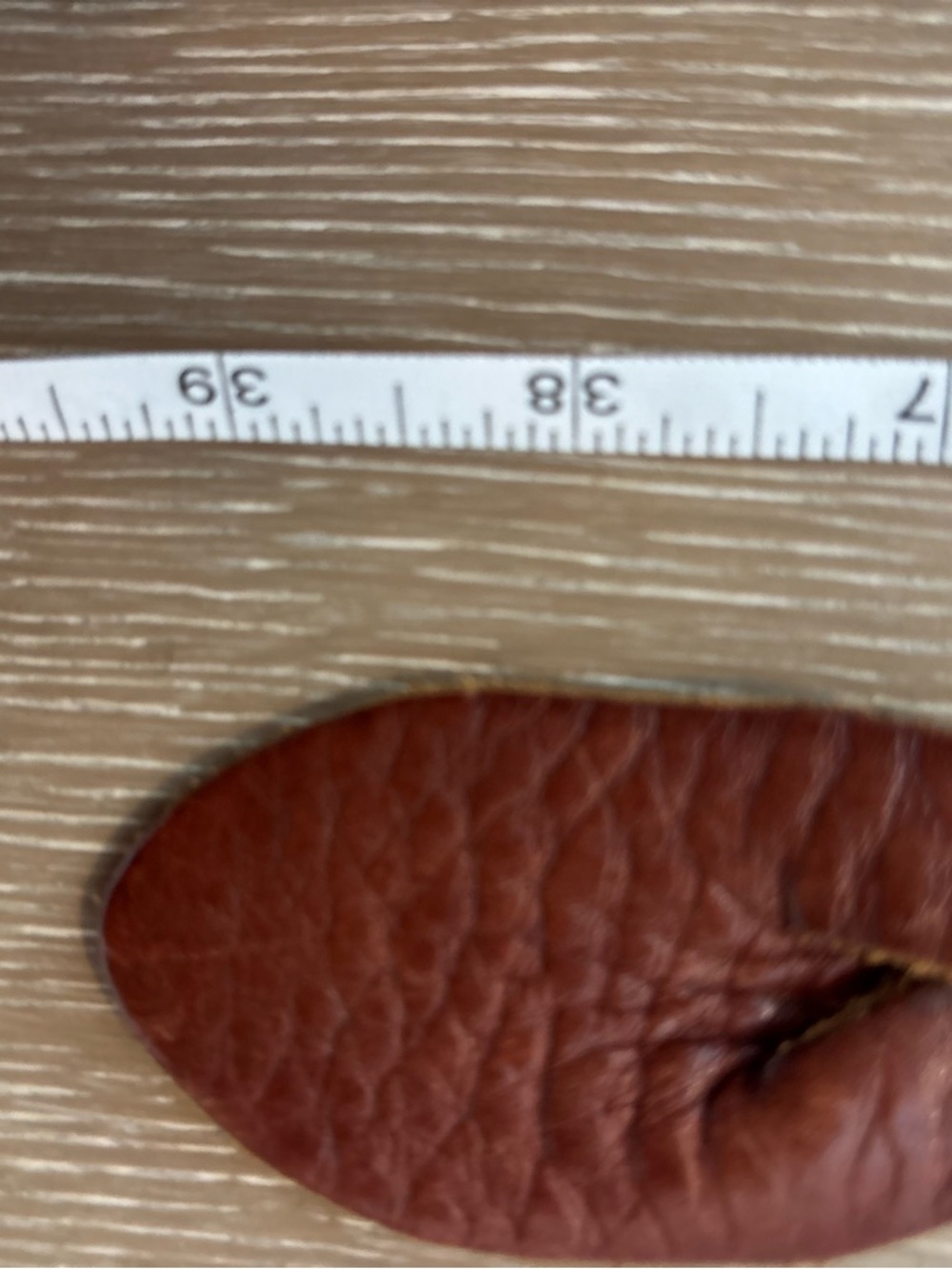 Fossil Brown Leather Wrap Belt with Brass Ring 210 - Picture 4 of 4